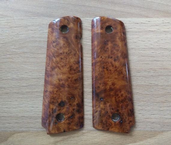 Items Similar To Amboyna Burl Exotic Wood Handcrafted 1911 Gun Grips On 