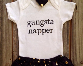 Gangsta Napper Onesie, Baby Onesie, Baby Creeper