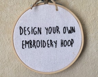 Custom Hand Embroidery Hoop Wall Art