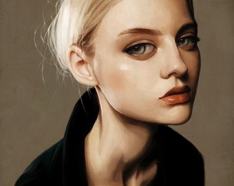 custom portrait painting, Unique style digital painting, Printable art,Only Digital File, High Quality Art, Custom portrait.