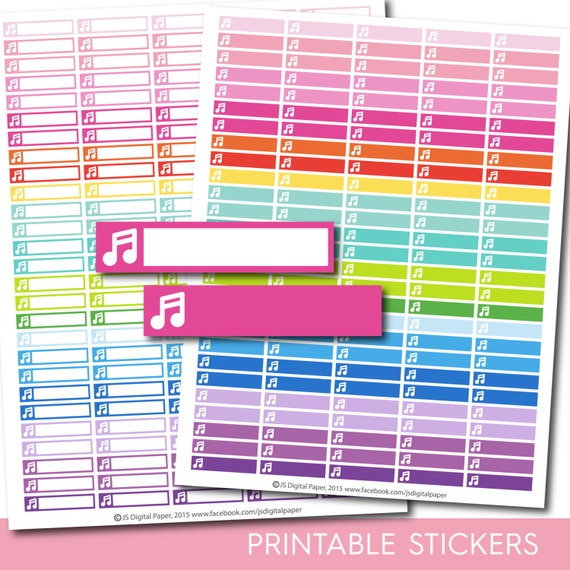 Printable Music Stickers | music stickers music planner stickers music printable Printable Music Stickers | music stickers music planner stickers music printable