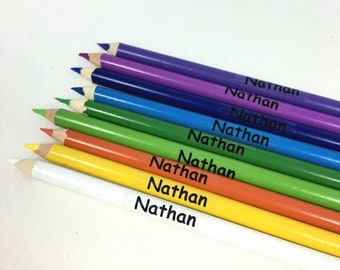 Clear labels Transparent Labels School name labels Name stickers Personalized pencil labels kids labels custom clear sticker office labels