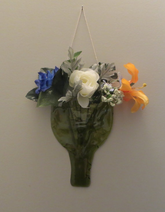 Upcycled Fused Glass Pocket Wall Vase