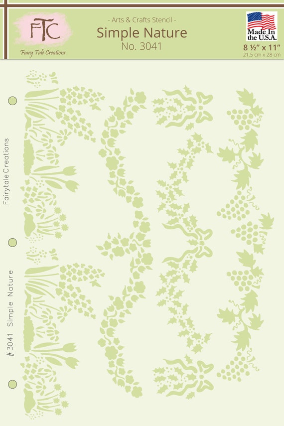 Simple Nature Stencil 81/2 x 11