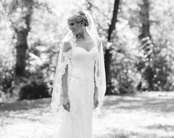 Partial Lace Wedding Veil