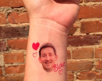 custom personalized bachelorette party PHOTO temporary tattoos // THE GROOM // the original groom tats on etsy!