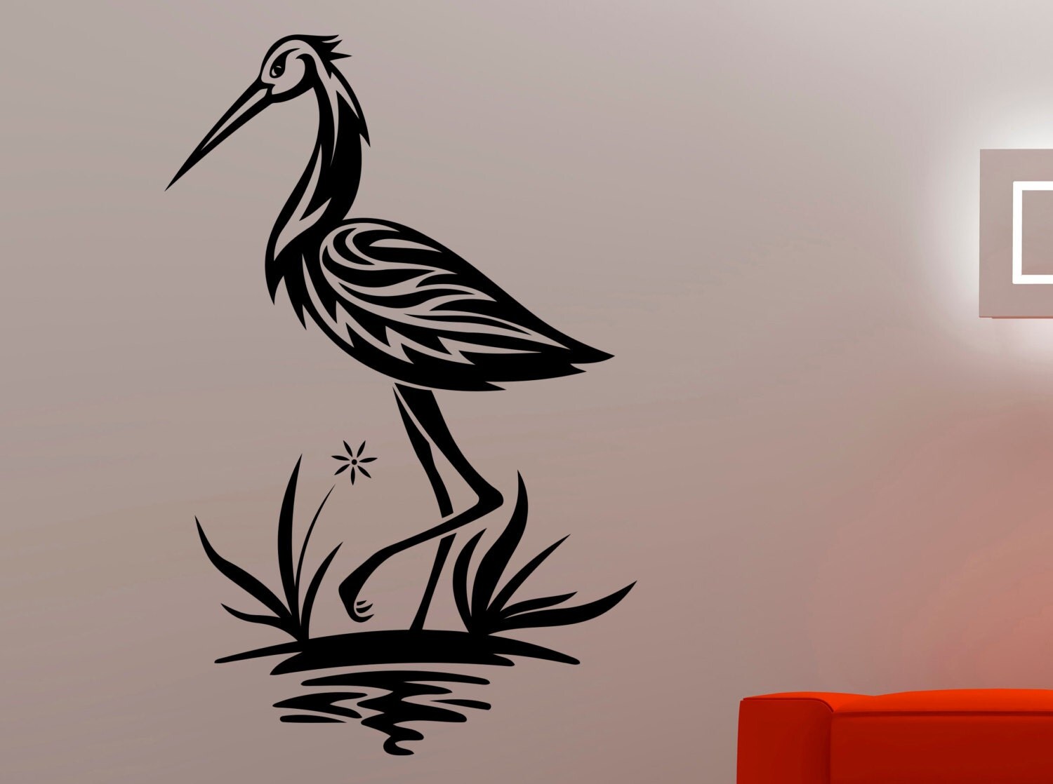 Heron Wall Sticker Birds Wall Decal Home Interior Design