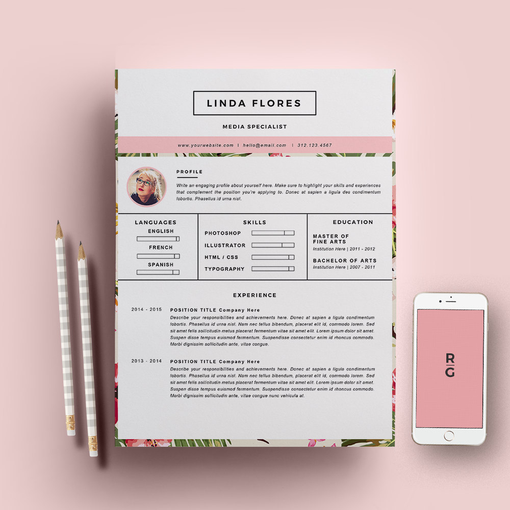 resume template 3 page pack cv template cover letter for