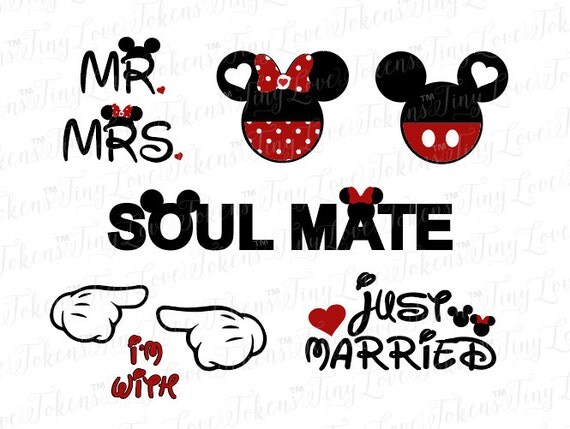 Download Disney Mr. and Mrs. Wedding Anniversary SVG by TinyLoveTokens