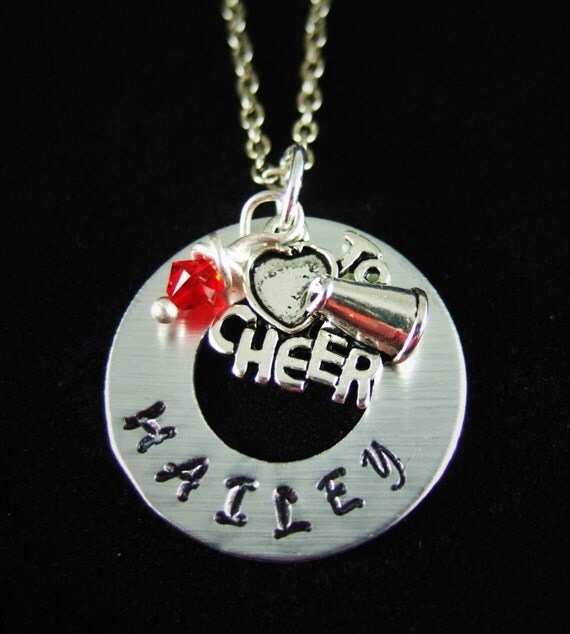 Cheer Charm Necklace Personalized Jewelry Cheerleader