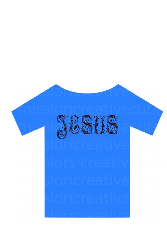 Download JESUS Fancy t-shirt design SVG Cut file Cricut explore