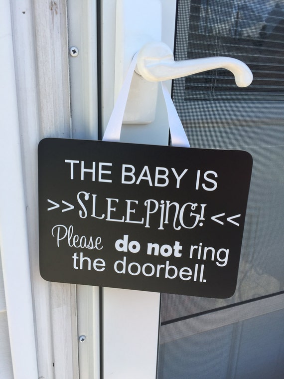 Baby Door Hanger Baby Sleeping Sign baby door sign sleeping