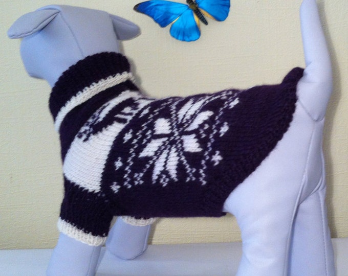 Knit Warm Winter Original Sweater For Big Dog. Handmade Knit Dog Clothing. Pet Knit Sweater. Dog Clothes. Size L