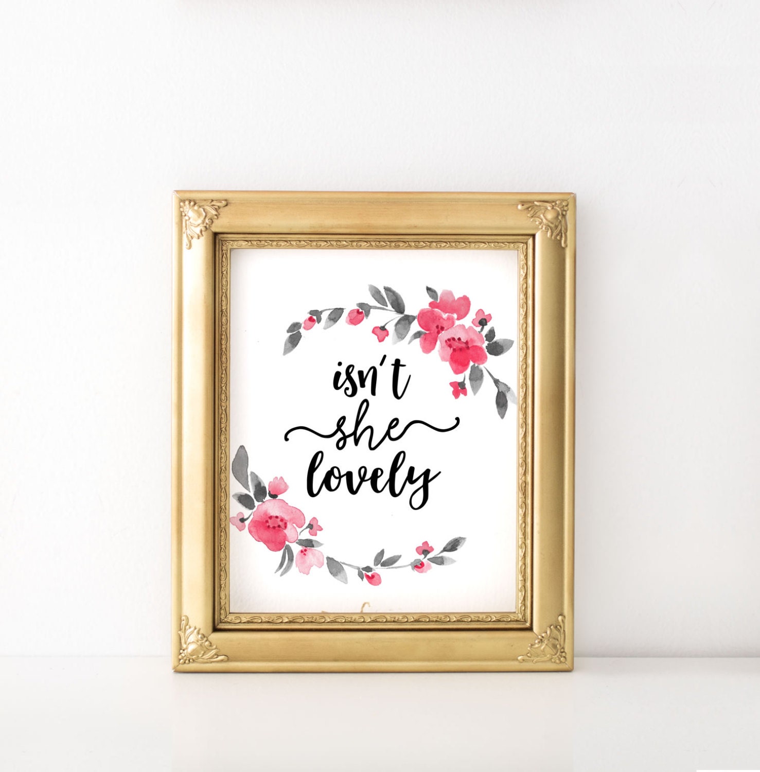 Isnt She Lovely Art Print Nursery Wall Decor Girl Nursery 9558