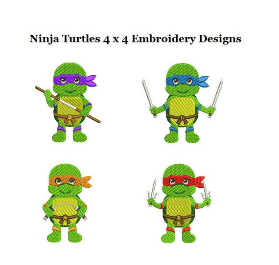 Ninja Turtle Embroidery Design Pattern Ninja by StitchValley