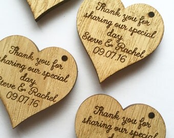 Large Custom Wedding Favors - Heart Favors - Decor - Heart Decorations - Wooden Hearts - Rustic Wedding Favors - 03TD