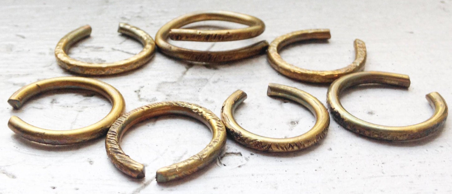 Brass rings Brass rings 100 pure hammered by LamontWrayHandmade