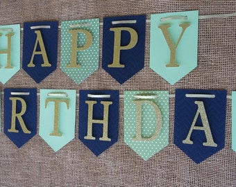 Mint green and navy | Etsy