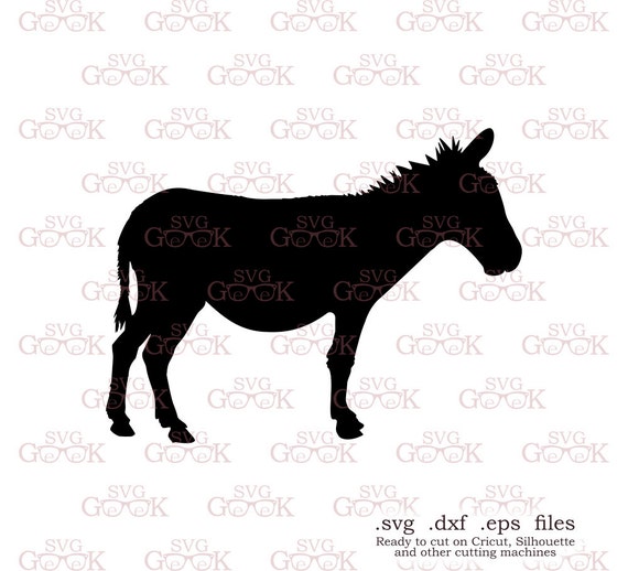 Donkey SVG cut file for use with Silhouette Cricut and other