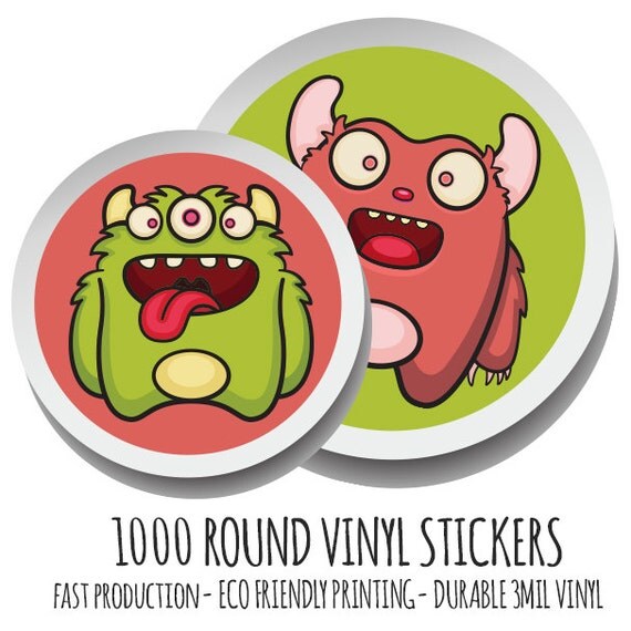 Custom Round Stickers 1000 Custom Stickers Round Vinyl