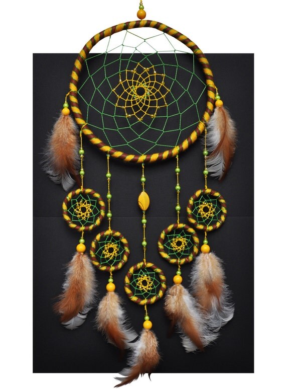 Dream Catcher Wall Hanging Dreamcatchers Large Yellow Native