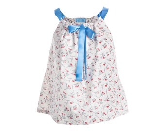 Top of night Isabelle floral cotton and tape