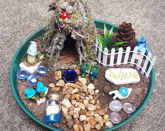 Fairy House Kit, Fairy Garden Kit, Fairy Garden Accessories, Fairy Kit, Miniature Garden Supplies, Terrarium Kit, Miniature Garden Items