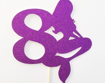 Mermaid Cake Topper - Under the Sea Cake Topper -Mermaid Party Decor- Mermaid Birthday Decor- Under the Sea Party-