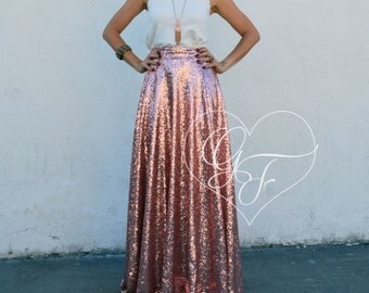 Sequin Maxi Skirt - Full 3/4 Circle