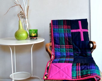 Patchwork Quilt Wool Couch Size Throw Original Design