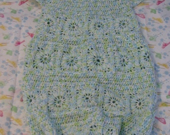 Crochet Pattern - Granny Squares Sweet Pea Pattern - Baby Cocoon Pattern - Baby Sleep Bag or Sac Pattern - Pajama Pattern - Digital Download