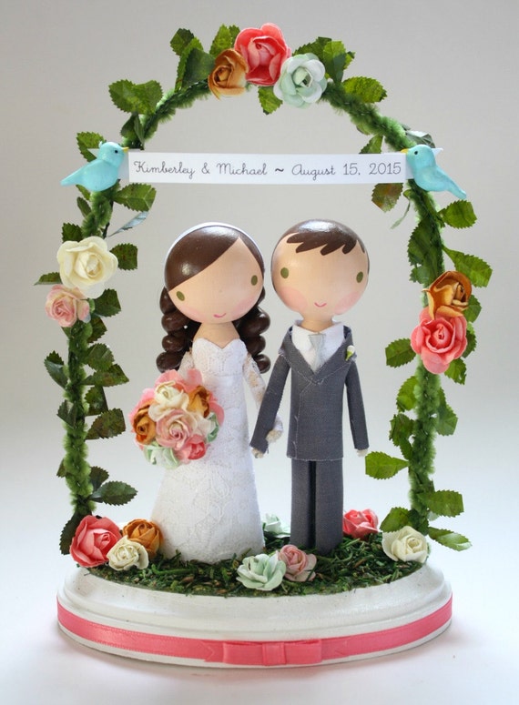 custom wedding cake topper - with arch