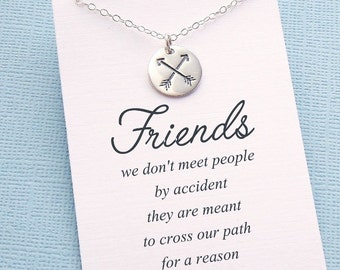 Friendship Necklace | Crossed Arrow Necklace, Best Friend Gift, Best Friend Necklace, Best Friend, Friendship, Bestfriend Gift, BFF | F01