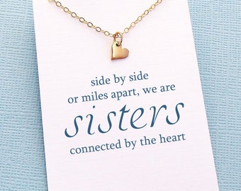 Sister Gift | Tiny Heart Necklace, Gift for Sister, Big Sister, Sister Birthday Gift, Sisters Gift, Sister Gift Ideas, Sister, Sis | S04
