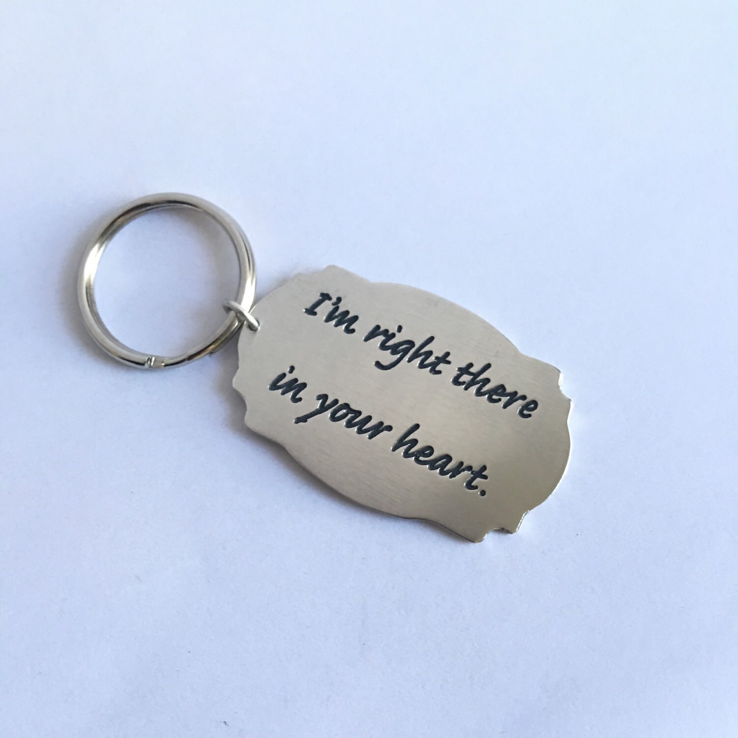 Handwriting Keychain personalized gifts Custom by saturn5studio