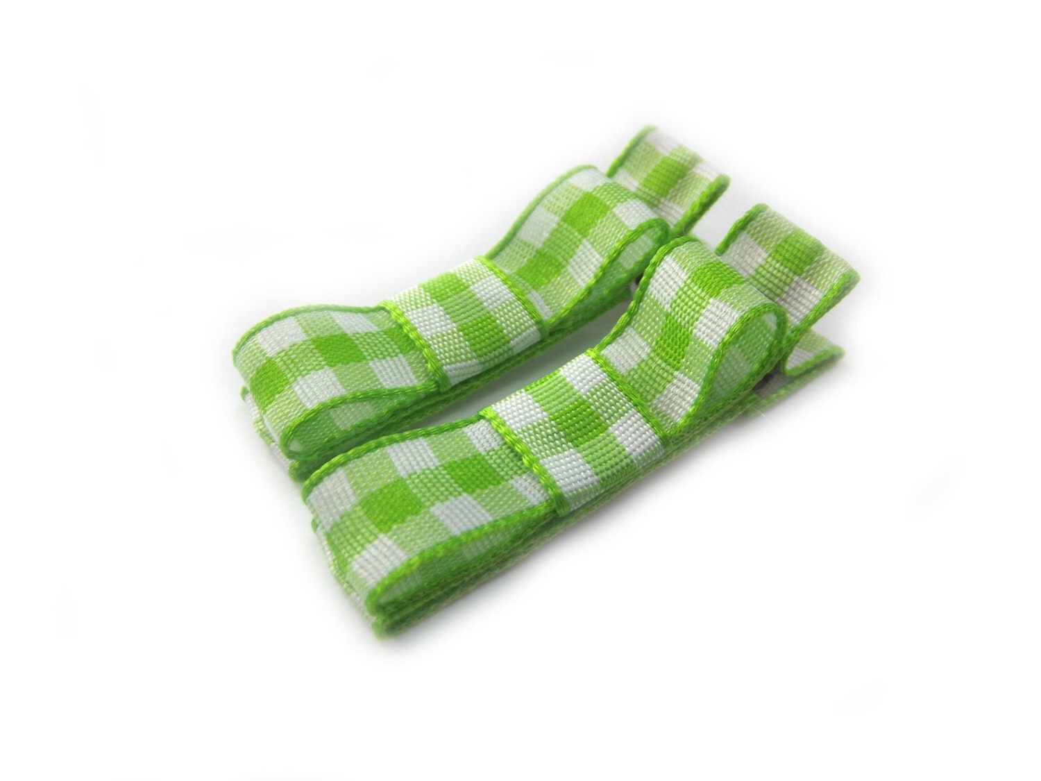Lime Green Gingham Hair Clips Green Hair Clips Green Tuxedo