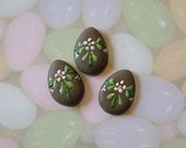 Chocolate Egg Button set of 3