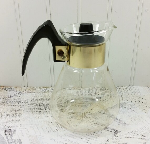 Corning Glass Beverage Carafe Individual Glass Coffee Server