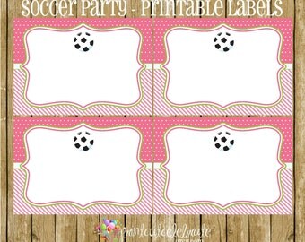 Items similar to Soccer Birthday - Printable Party - Soccer labels ...
