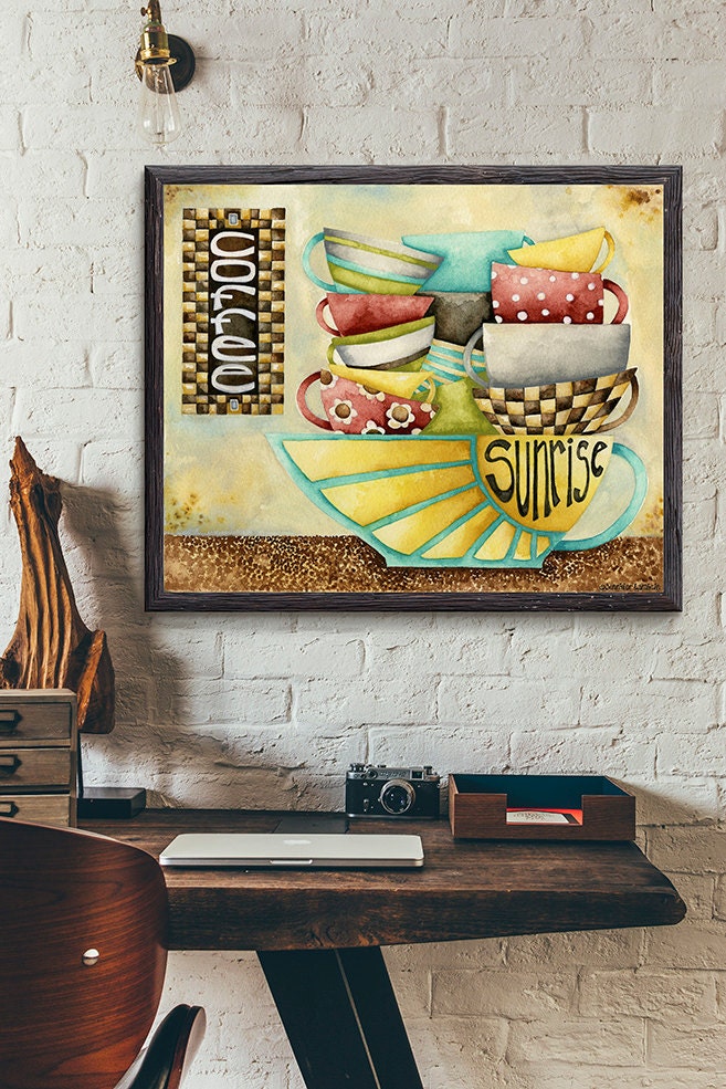 Art Print. Coffee Sunrise