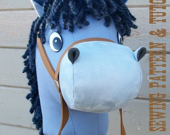 Stick Horse Sewing Pattern and Tutorial Rustic Horseshoe's Cartoon Collection Stick Horse Hobby Horse