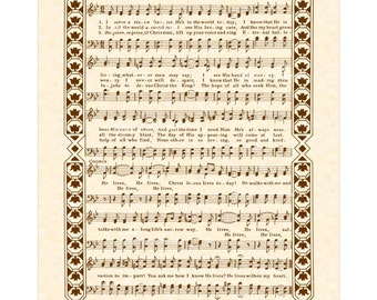 PRECIOUS MEMORIES 8x10 Antique Hymn Vintage by VintageVerses