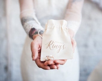 Boho Wedding Ring Bearer Bag, ring pillow alternative