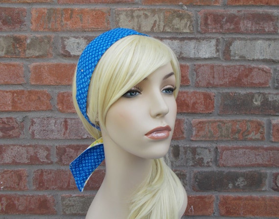 yellow and blue headband