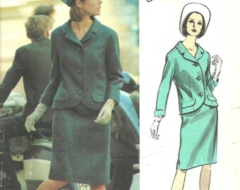 Vogue 1423 / Vintage Couturier Design Sewing Pattern By Jo Mattli / Skirt Jacket Suit / Size 14 Bust 34