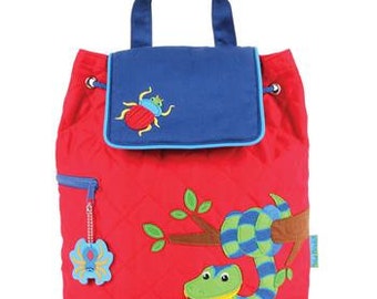 Personalized Stephen Joseph SNAKE and BUG Preschool Backpack Kids Embroidered School INSECT Bag Childs Monogrammed Tote with Easy Ordering