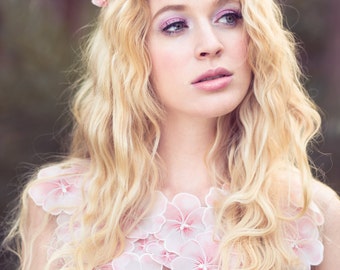 wedding headpiece, flower crown, bridal headband, wedding headband, bridal headpiece, wedding accessories, cherry blossom flower crown