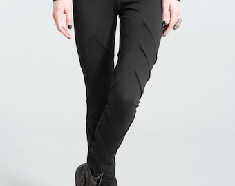 Designer Long Leggings / Womens Tights / marcellamoda / Pants - MP132