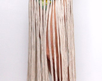 Boho Beach Skirt CROCHET PATTERN / Swimsuit Coverup / Fringe Skirt / Made in Canada