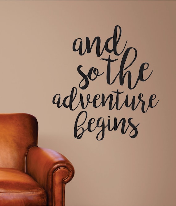 adventure begins wall decal and so the adventure begins